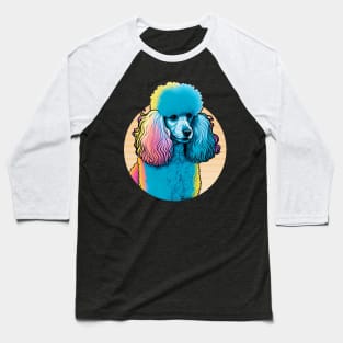 Poodle Dog Vivid Colors Baseball T-Shirt